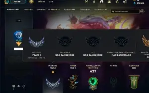 Conta Unranked com TODOS os champs e 399 Skins (Nivel 600)