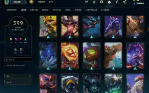 Conta Unranked com TODOS os champs e 399 Skins (Nivel 600)