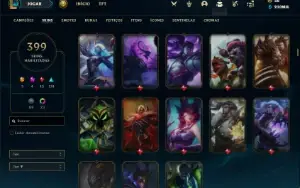 Conta Unranked com TODOS os champs e 399 Skins (Nivel 600)