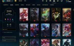Conta Unranked com TODOS os champs e 399 Skins (Nivel 600)