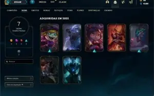 Smurf Gold 2 sem email confirmado. LOL - 50 champs, 7 skin