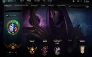 Conta com 239 skins + todos os champs + Ouro IV
