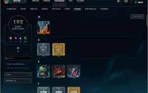 Conta com 239 skins + todos os champs + Ouro IV