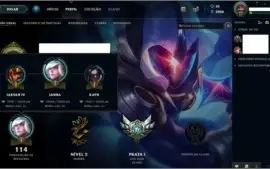 Duas Contas LoL Prata 1 e Platina 5