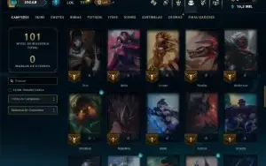 Platina 4 com 85 Champs e 8 Skins