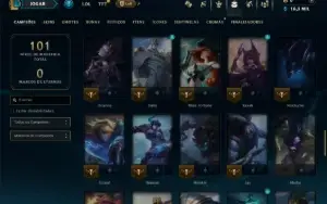 Platina 4 com 85 Champs e 8 Skins