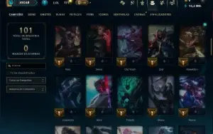 Platina 4 com 85 Champs e 8 Skins