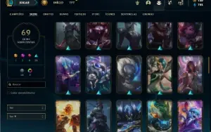 Ferro 1 com 105 Champs e 69 Skins ( Mais de 120 Jogos )