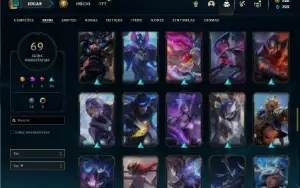 Ferro 1 com 105 Champs e 69 Skins ( Mais de 120 Jogos )