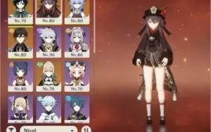 Hutao + homa, ganyu, Zhongli, venti , jean e espinha c.