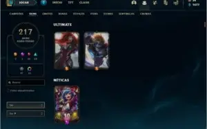 Conta ouro 3 com TODOS os champs e 217 skins