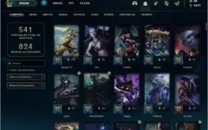 Conta ouro 3 com TODOS os champs e 217 skins
