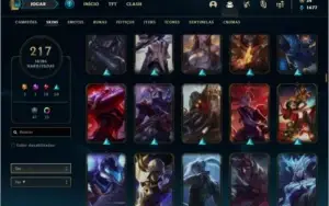 Conta ouro 3 com TODOS os champs e 217 skins