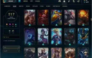 Conta ouro 3 com TODOS os champs e 217 skins