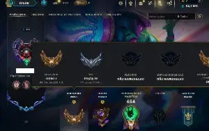 Ouro 1 com TODOS os Champs e 227 Skins ( MID / JG / SUP )