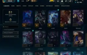Diamante 3 com 40 Champs e 12 Skins