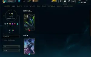 Diamante 3 com 40 Champs e 12 Skins