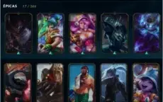 Conta no lol, gold com 74 skins