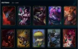 Conta no lol, gold com 74 skins