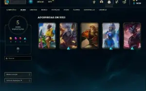 Conta mestre com 27 Champs e 5 Skins ( 164 PDL )