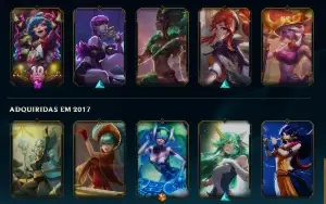 conta lol lvl 94 / esmeralda iv elo passado / platina iv.