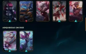 conta lol lvl 94 / esmeralda iv elo passado / platina iv.