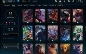 Conta prata 2 com 115 champs e 95 skins