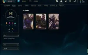 Conta prata 2 com 115 champs e 95 skins
