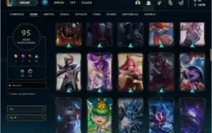 Conta prata 2 com 115 champs e 95 skins