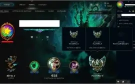 Conta Platina II, todos os campeões, 76 skin e +