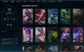 Conta LoL Ouro 3 - 36 skins