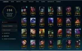Conta LoL Ouro 3 - 36 skins