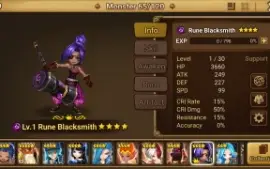 Reroll Summoners War lvl10 com Deborah + Okeanos + Aaliyah