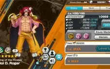 Conta One Piece Bounty Rush Rei Dos Piratas Roger lv100 Max