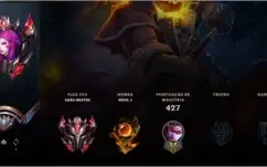 Acc grão mestre, 3 anos Challenger, 131 skins, 428 ícones