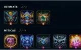 Acc grão mestre, 3 anos Challenger, 131 skins, 428 ícones