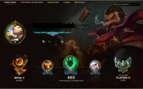 Conta Plat 3  63 skins com todos os champs