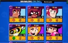 Brawl Stars 14k de troféus, alguns brawlers full