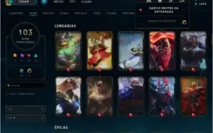 CONTA LOL E VALORANT VARIAS SKINS