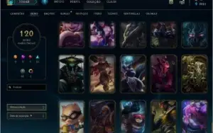 Conta Lol - 136 Campeoes - 120 Skins - Gold 5