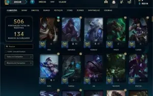 Conta bronze 1 com TODOS os champs e 127 Skins