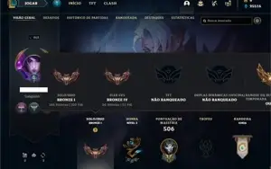 Conta bronze 1 com TODOS os champs e 127 Skins