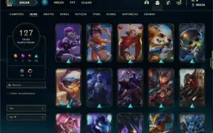 Conta bronze 1 com TODOS os champs e 127 Skins