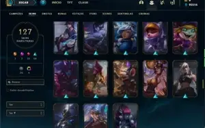 Conta bronze 1 com TODOS os champs e 127 Skins
