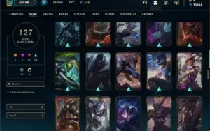 Conta bronze 1 com TODOS os champs e 127 Skins