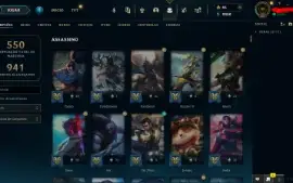 Conta LoL + VALORANT com diversas skins e todos os champs