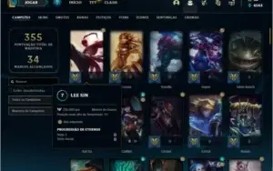 Conta platina 4 com 100 champs e 76 skins ( MAIN ADC / SUP )