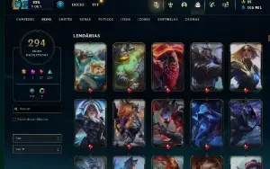 Conta Lol Esmeralda 4 / Todos Campeões / 294 Skins