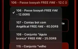 Painel com serviços para FREE 𝙁𝙄𝙍𝙀