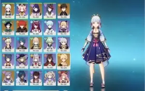 conta genshin AR55 ayaka + 3 arcontes (venti, zhongli, baal)